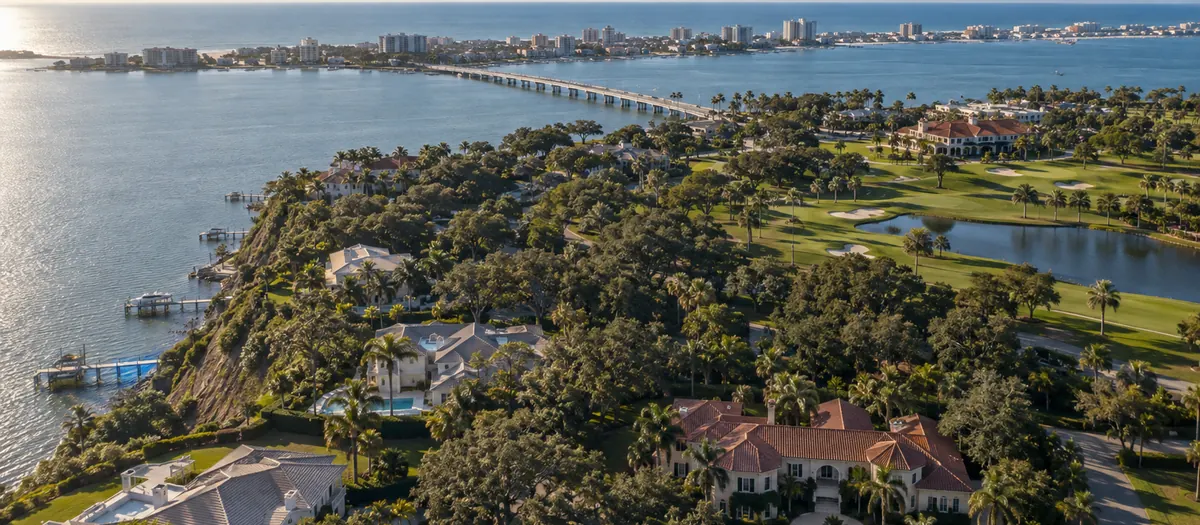 Aerial view of Belleair, Florida