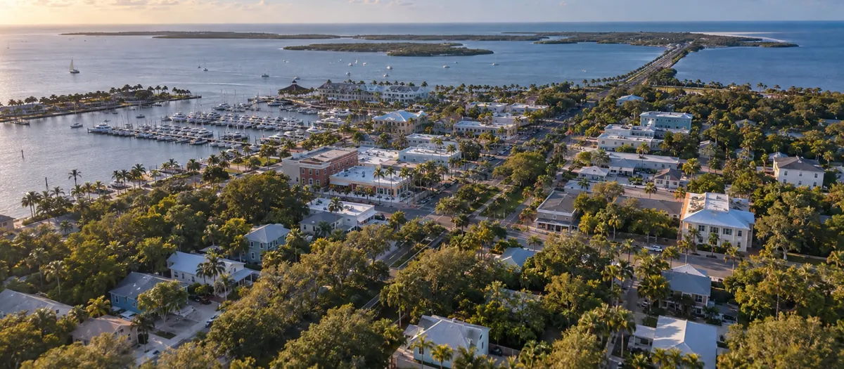 Aerial view of Dunedin, Florida